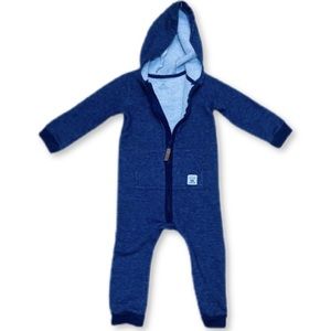 Carter's Racoon Butt Hooded Soft Cotton Jumpsuit Blue 24 mos